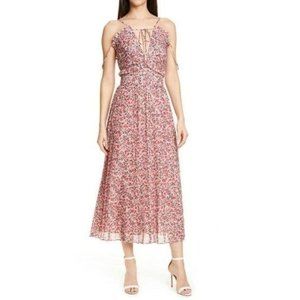 Large Robert Rodriguez Cayana Pleated Midi Dress In Vine Floral